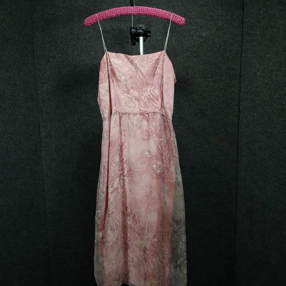 1960's Vintage Pink Floral Rayon Dress by Rizkallah